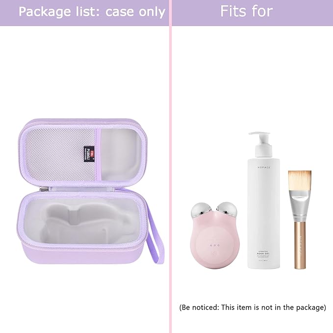 FBLFOBELI Hard Travel Case for NuFACE MINI+ Starter Kit, Hunvva EP-300 Mini Microcurrent Facial Device (Case Only) (Purple)