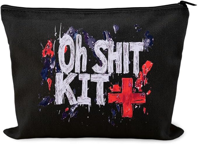 Hangover Recovery Kit Gift Bags Medical Cross Pouch Bachelorette Party Favor Gift Bags Survival Kit Makeup Bag Canvas Pill Pouch Organizer Aid Bag Pouches Pharmacy Funny Medicine Container for Travel