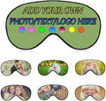Personalized Eye Mask, Custom Eyeshade Blindfold Add Your Design Image Text Customized Eye Cover with Adjustable Strap for Sleeping Travel Work Naps Blocks Light, Fruit Green