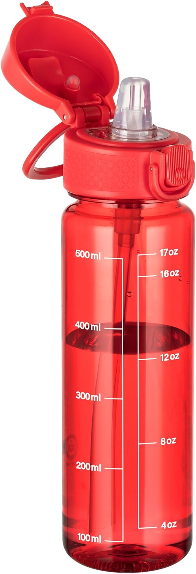 GOPPUS 17oz Kids Water Bottle for School -Straw, Leak-Proof Tritan Sports Bottle Time Marker Reusable for Girls Boys