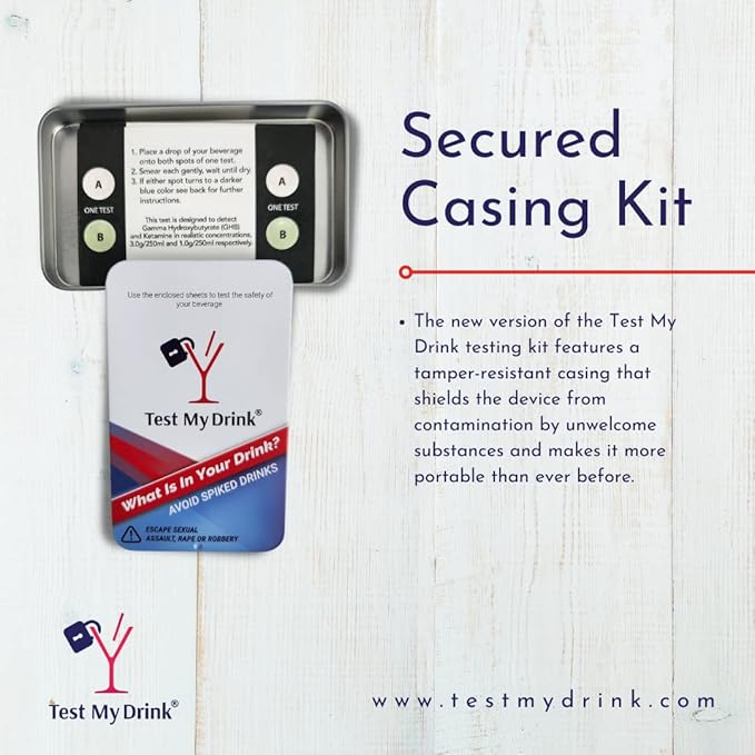 10 Strips - 20 Tests. Test Your Drink or Beverage. Escape Drink Spiking. Detect GHB or KETA Using The Personal Test Strips.