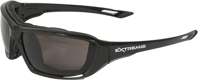 Radians XT1-21 Extremis Full Black Frame Safety Glasses with Smoke Anti-Fog Lens, Adult