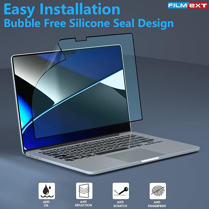 FILMEXT Macbook Pro 14 inch Screen Protector 2026-2021 M5 M4 M3 M2 M1 A3185 A3112 A3401 A2918 A2992 A2779 A2442,Bubble Free Blue Light Screen Filter for Macbook Pro 14.2" -Eye Care/Anti-Glare-Matte