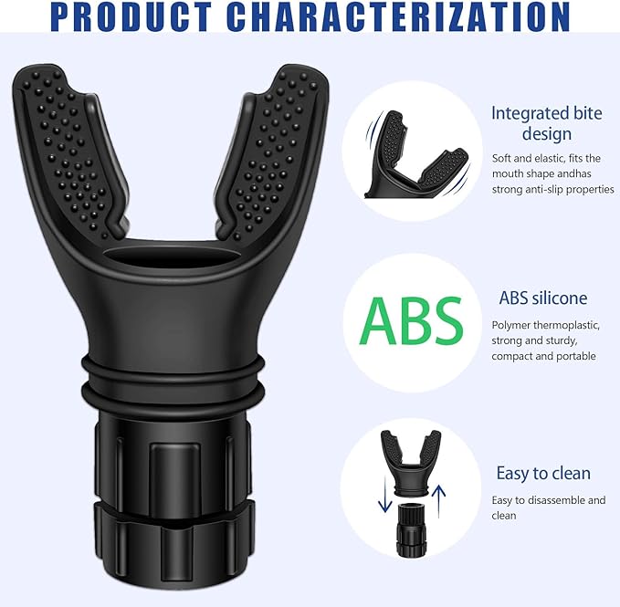 Portable breathing exercise device for lungs, Breathing trainer with Resistance Adjustable, Lung Trainer with excellent quality silicone, Improve Breathing Capacity and Endurance,Easy to Clean and Use