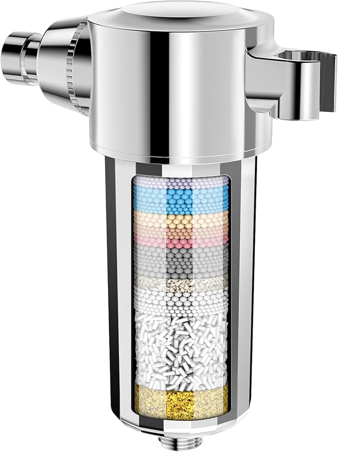 Shower Filter for Hard Water, High Pressure Activated Carbon Filter, Removes 99% Chlorine for Healthier Skin & Hair