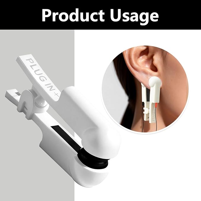 Ear Clip Electrodes, Ear Clip Accessories Fit for Tens 7000 (White)