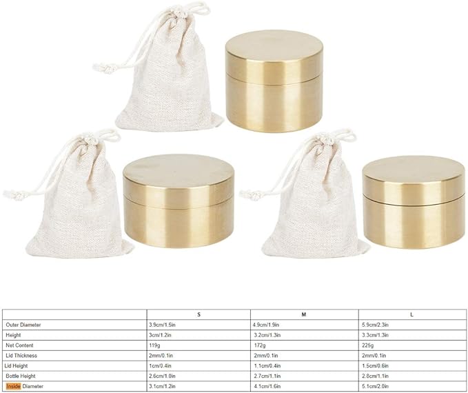 Brass Pill Case , Brass Mini Pill Container , Outdoor watertight Round Shape Brass Box , Metal Jewelry Sealed Container for Outdoor Sports , Camping , Hiking and Traveling(S)