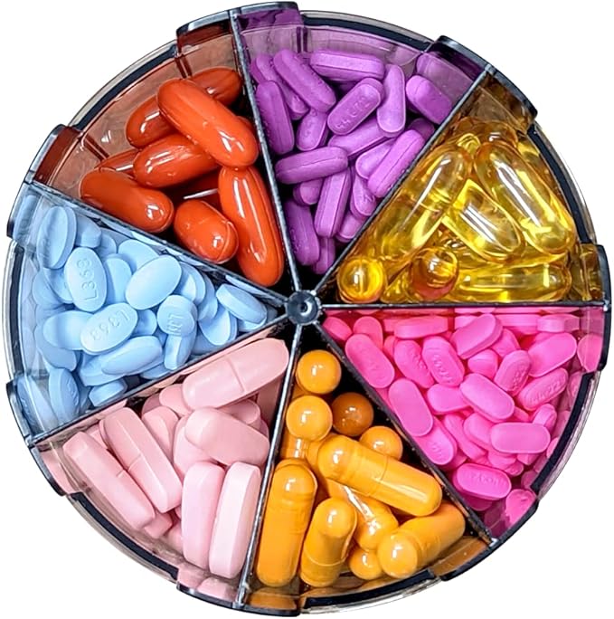 Monster & Monster Jr Supplement Medication Pill Dispensers 2 Pack with Labels, Extra Large and Small Pill Container Bottles Handle Almost Any Supplement, Easy to Dispense (Monster & Monster Jr.)