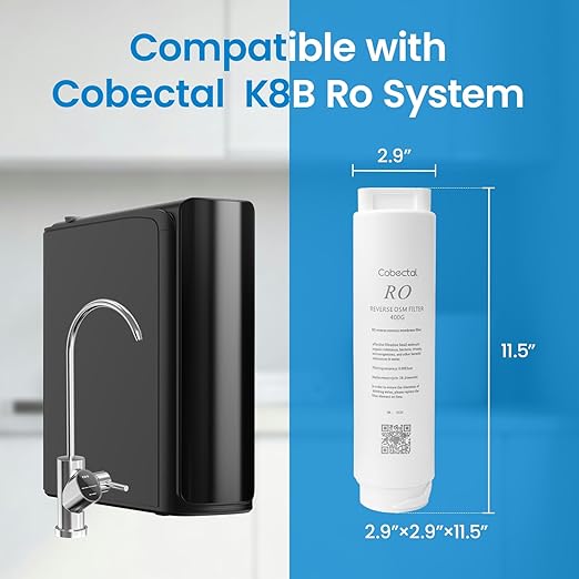 RO1 Reverse Osmosis Water Filter Replacement for K8B Reverse Osmosis System,24-Months Lifetime,Designed for Ro Water Filtration System Specifically