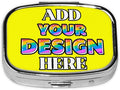 Custom Pill Organizer, Medicine Pill Box Case Container Travel Pill Holder Vitamin for Purse Med Wallet Portable Mini Pastillero Square, Yellow, Customized Gifts