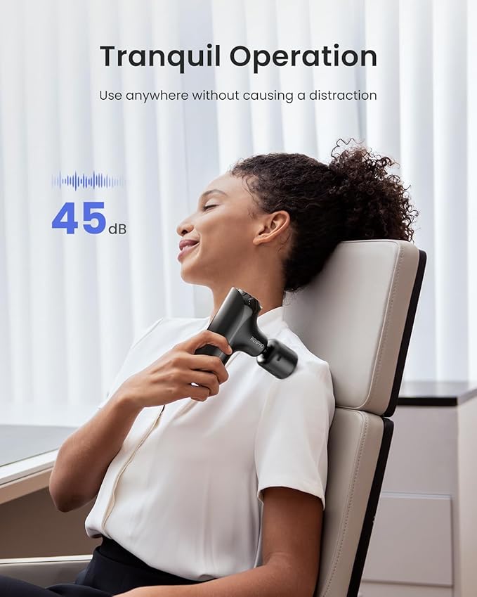RENPHO Mini Thermacool Massage Gun with Heat and Cold, Professional Pocket-Sized Percussion Massager, FSA Eligible HSA, Portable Deep Tissue Massager, Quiet Operation with Travel Carry Bag