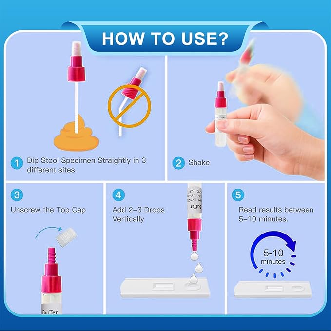 2 Test Colorectal Cancer Screening (FOB) Test Kit - Easy-to-Use at-Home Fecal Occult Blood Test for Early Detection - Convenient and Reliable Colorectal Cancer Screening Tool