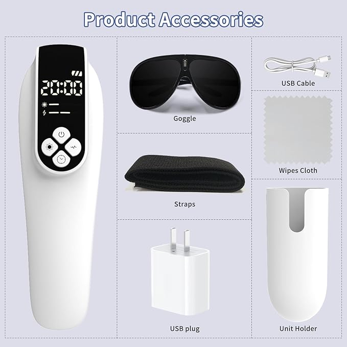 2-in-1 Red Light Therapy Device with Adjustable Strap, Dual Modes, Hands-Free Design for Daily Comfort