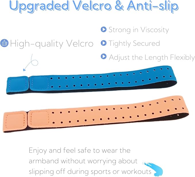 2 Pack Heart Rate Monitor Armbands, Elastic Straps Compatible with Orange Theory Fitness, OTF, OT Beat Burn, Polar Verity Sense, Wahoo, Comfortable & Secure Fit for Workouts