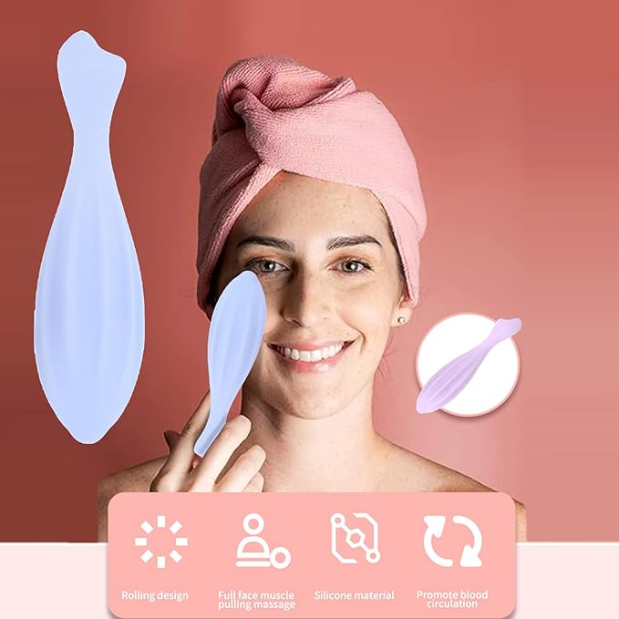 Face Roller, Silicone Skin Care Beauty Lifting Contouring Silicone Face Massage Face Roller