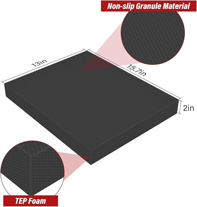 Balance Pad- Foam Balance Pad for Workout, Non-Slip & Water-Resistant Stability Trainer Mat, Soft TPE Exercise Foam Mat for Rehabilitation Stability,Physical Therapy,Fitness,Yoga (15.7" * 13" * 2")