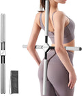 Yoga Stick- Posture Corrector Stick for Back Pain Relief - Upper & Lower Back Stretcher and Straightener Tool for Men and Women - Portable Mobility Stretch Pole for Neck Hump, Spine Alignment & Home Workout