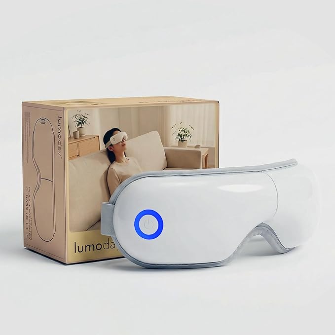 Eye Massager with Heat and Bluetooth, Dry Eye Therapy, Temple Massager, Heated Sleep Mask Blackout,Rechargeable Eye Warmer. Stress Relief Gifts for Women/Men Gamers Travel Essentials