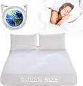 Grounding Sheets for Earthing Queen Size, Fitted Earthing Sheets Grounding Fitted Sheet for Improving Sleep, Better Working and Help with Anxiety, Organic Cotton & Silver Fiber, White