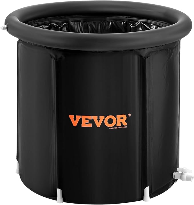 VEVOR Ice Bath Tub XL, Cold Water Therapy Plunge Tub for Athletes, Portable Outdoor Ice Barrel Plunge Pool for Recovery (Black, 105 Gal)