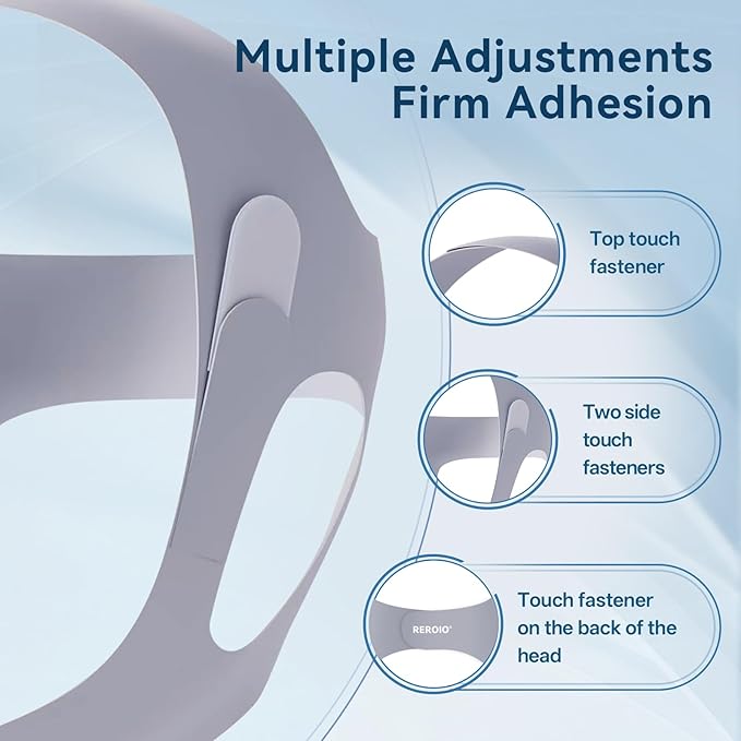 Chin Strap for Sleeping with 4-Side Adjustment, Anti Snoring Chin Strap Elasticity, Anti Snoring Devices Breathable and Durable, Comfortable Snore Stopper for Adults, Gray, M, 2packs
