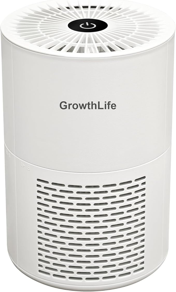 Small Air Purifier Personal Desktop Air Purifier 3-in-1 Filters One-Button Operation for Dust Smoke Odors Quiet for Office Bedroom Hotel White (Product Dimensions 4.8 x 4.8x 7.2 inch)