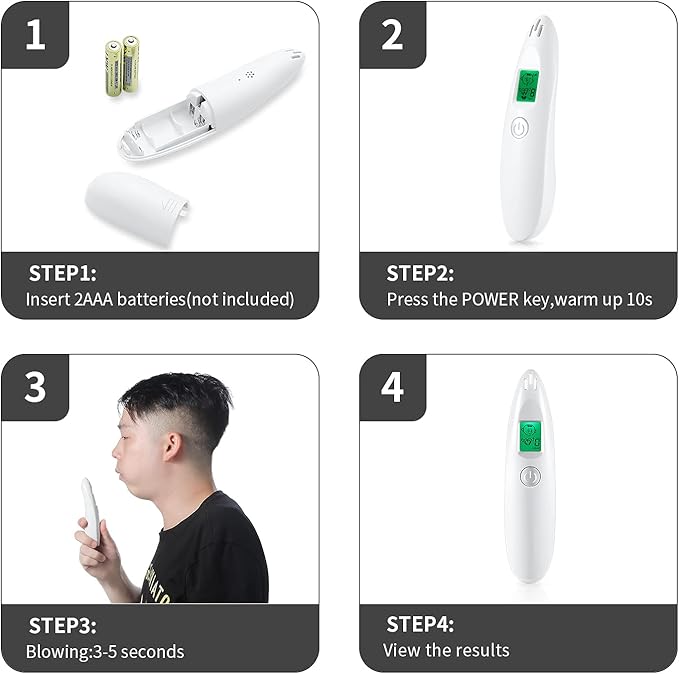 Bad Breath Detector, Oral Odor Breath Tester, Professional Breath Bad Odor Detector, Portable Bad Breath Checker, Easy Personal Oral Cavity Testing