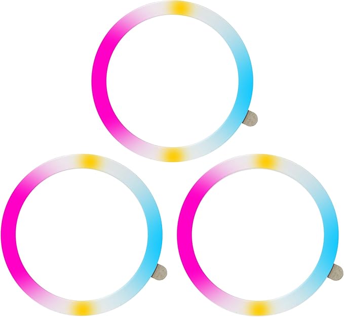 TENOC Universal Metal Ring Sticker for Magnetic Charger Compatible with iPhone/Samsung/Android All Cellphones, Magnetic Mount/Phone Holder Conversion Accessories, 3Pcs, Rainbow