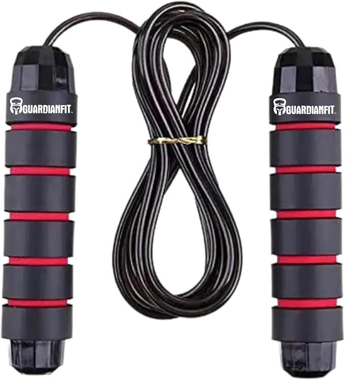 Jump Rope for Fitness and Exercise, Adjustable Length, Ball Bearing Swivel, Cardio Workouts and Weight Loss for Women, Men and Kids.