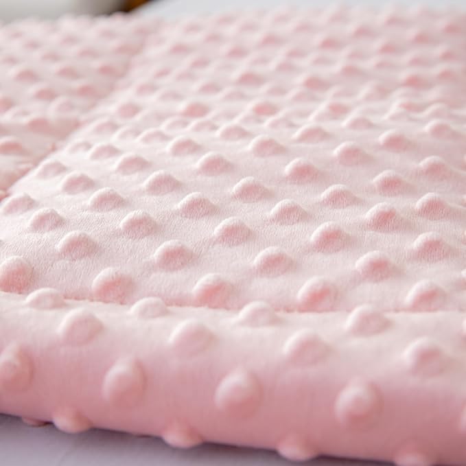 Weighted Blanket with Minky Duvet All Season,Reversible Soft Heavy Weighted Blanket for Adult Pink(7lb,40in*60in)