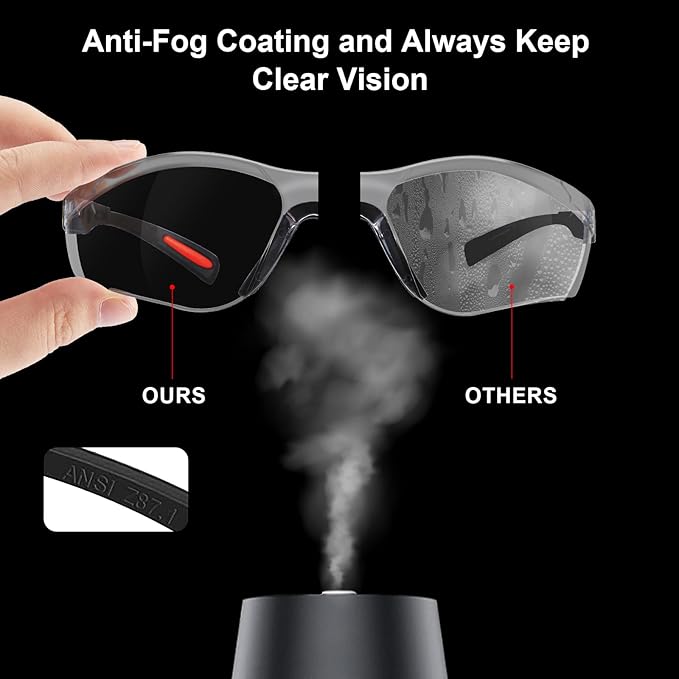 xaegistac Shooting Glasses Anti-fog Shooting Range Eye Protection, Adjustable Safety Glasses with Zipper Hard Case