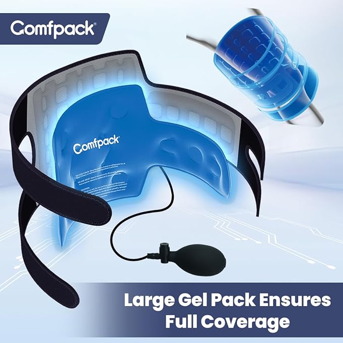Compression Knee Ice Pack Wrap for Sports Injuries, Large Knee Brace with Ice Pack for Swelling and Recovery Support, Sprains, Meniscus Tear, Osteoarthritis, ACL
