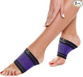 Copper Arch Support for Plantar Fasciitis. 2 Half Socks/Sleeve Compression Brace for Women and Men. Orthotics Feet Pain Aid Fit for Flat/High/Fallen Arches - Purple Arch Support
