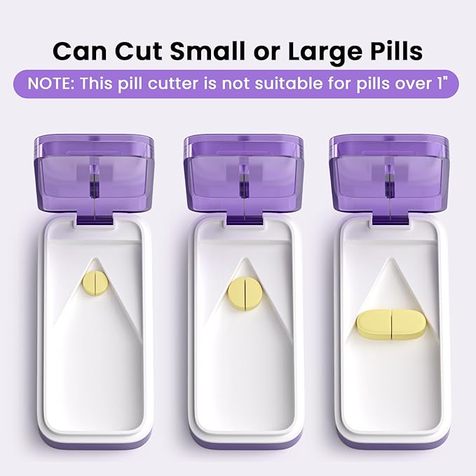 Pill Cutter Splitter for Large or Small Pills, Pill Splitters for Cutting Multiple Pills/Supplement/Medication