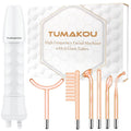 TUMAKOU High Frequency Facial Wand - Orange High Frequency Facial Device Machines for Skin Face Hair - High Frequency Wand with 6 Different Glass Tubes