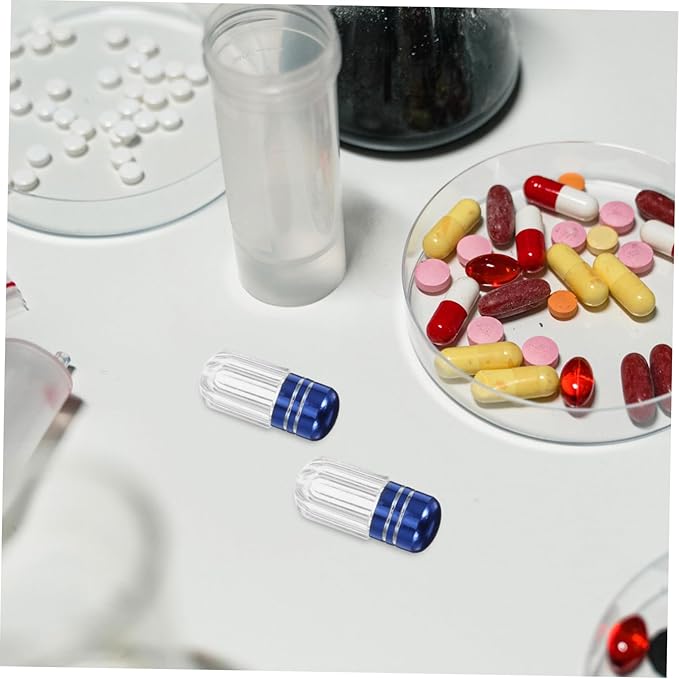 Travel Size Bottle Set 20pcs Capsule Bottles Caps Leakproof Pill Containers for Medication Candy Storage