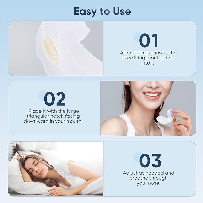 Anti-Snoring Device, Reusable Snore Stopper Anti Snoring Mouthpiece, Snoring Solution Mouthpiece Stop Snoring for Men and Women