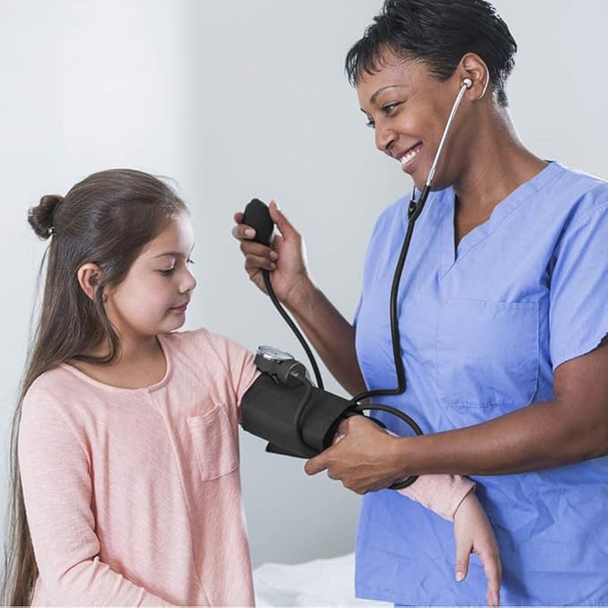LotFancy Pediatric Blood Pressure Cuff Manual, Child Professional BP Cuff 7.2"-10.5", Children Aneroid Sphygmomanometer Small Cuff with Portable Carring Case and Zero Calibration