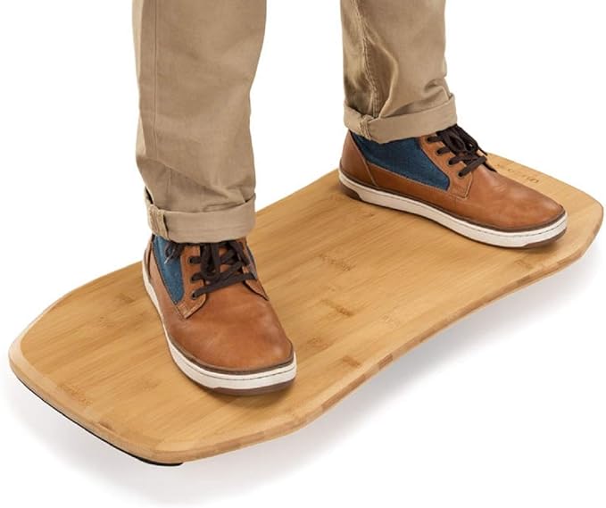 UPLIFTDESK Bamboo Motion-X Balance Board - 27” Ergonomic Wobble Board for Standing Desks, Anti-Fatigue Support for Core Engagement & Stability