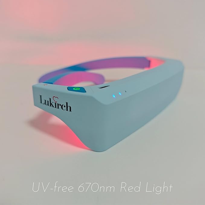 Red Light Therapy Glasses 670nm - Supports Eye Comfort & Visual Wellness, Wearable Red Light Therapy Glasses - UV-Free LED Light, Helps Relieve Eye Fatigue (Red Light)