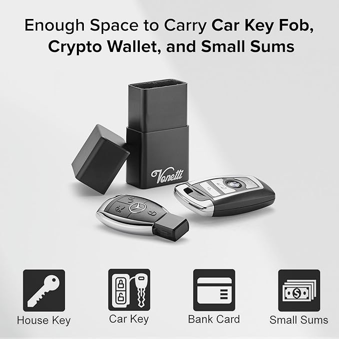 VONETTI Originale Faraday Box for Car Keys- Anti-Theft Car Key Signal Blocking Pouch, RFID Keyless Entry Key Fob Protector & Blocker Blocking Cages- Car Accessories Gift for Men and Women