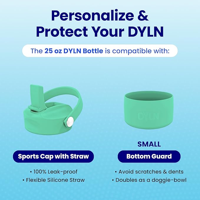 DYLN Hydrogen Water Bottle | Create Hydrating Alkaline Hydrogen-Rich Water Up to 9 pH | Vacuum Insulated Stainless Steel Water Bottle | Keeps Water Cold for 24 Hours