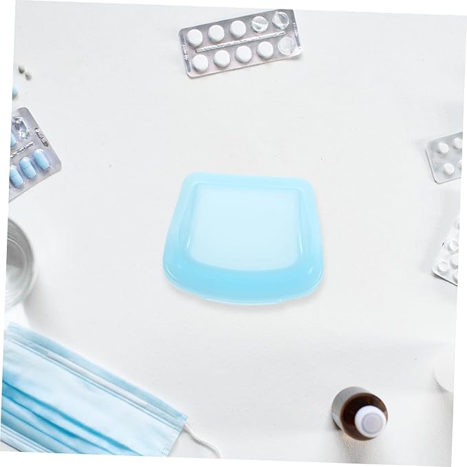Portable Medicine Pouch Small Reusable Silicone Pill Bag Travel Organizer with Transparent Design for Easy Medication Access 2.75X2.20X0.90In