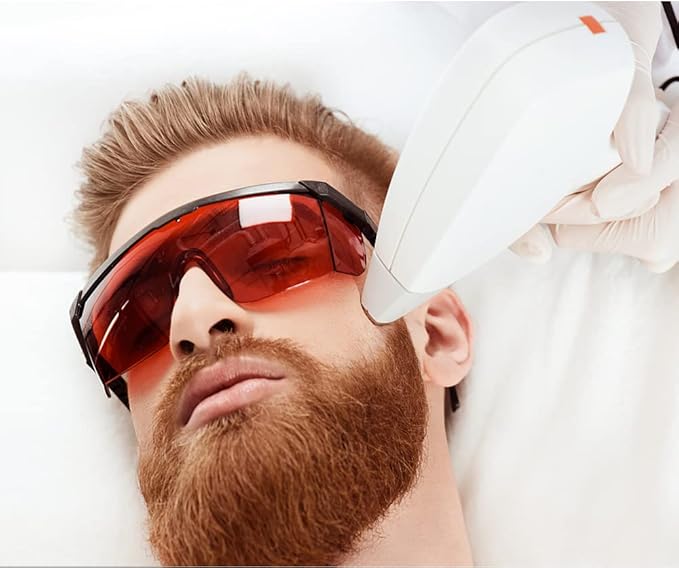 190nm to 560nm Laser Safety Glasses, OD4+ Laser Glasses Eye Protection, Adjustable Temples Laser Hair Removal Goggles for Treatment Cosmetology Operator for Blue Light Sanitize,Dental Operation