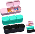 6 Pieces Pill Organizer, 3 Timer Daily Moisture Proof Pill Box Pocket Purse Portable Travel Vitamin Container Medicine Case