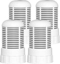 Water Filter Pitcher Replacement Compatible with Seychelle Water Filter Pitcher 32 oz or Dual-Filter 64 oz pH Enhancing Filtration, 4-Pack