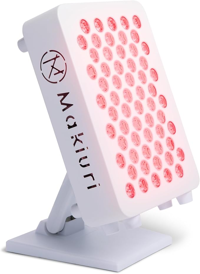 Makiuri Red Light Therapy Panel for Face & Body | 630 nm, 660nm, 810nm, 830nm, 850nm | Clinical Grade Red & Near-Infrared LED Light Therapy (5 Wavelengths) | High Irradiance | Mercury (White 60 LED)