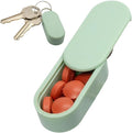 Standard Magnetic Keychain Pill Holder – Larger Capacity, Durable & Lightweight with Sleek Minimalist Design – Secure, Portable Travel Pill Organizer for Everyday Use (Mint)