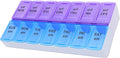 7 Day Weekly Pill AM PM Organizer - Twice a Day - Pill Case for Medicines, Vitamins, and Supplements (Pack of 1)