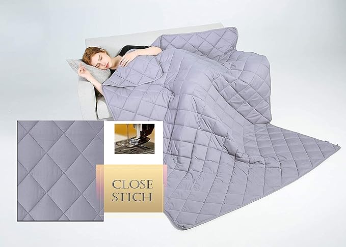 Diamond Weighted Blanket - 48''72''15LB - Calm, Sleep Better and Relax Naturally. Multiple Sizes and for Adult and Kids11